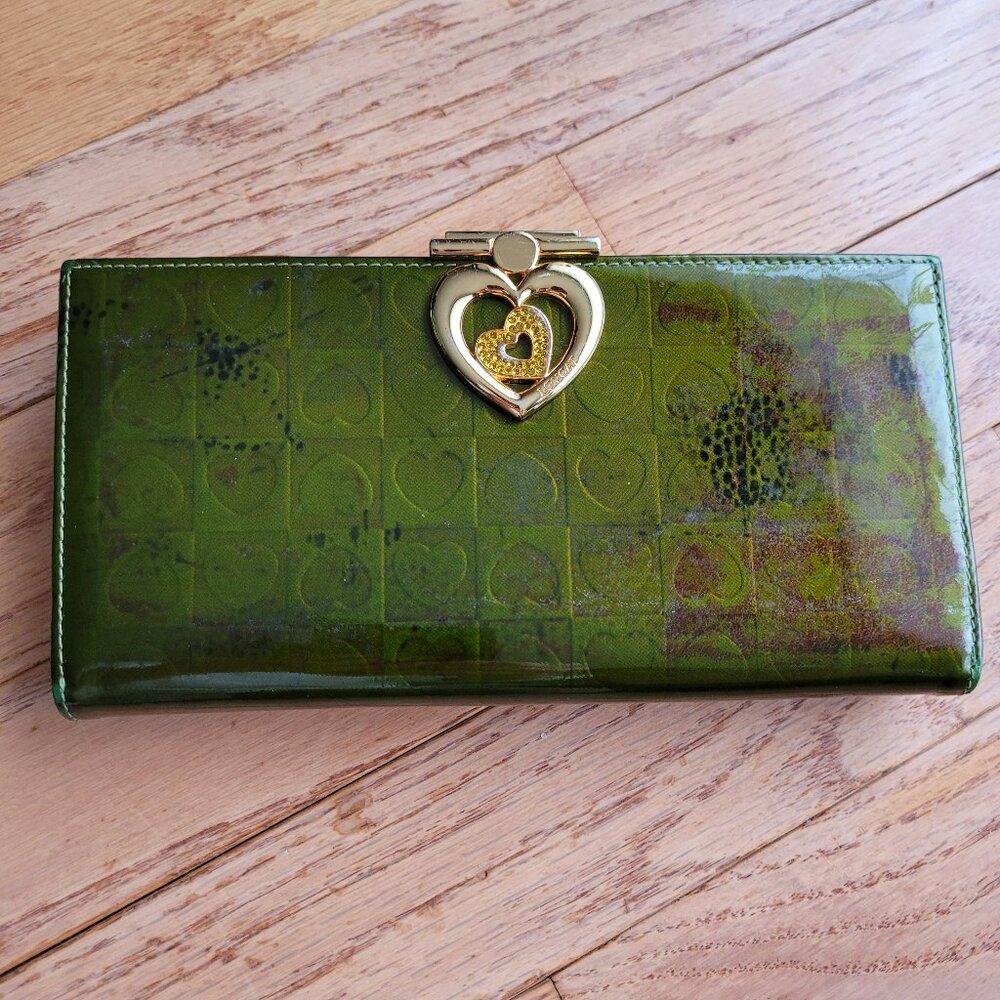 Lovcat Valentine ltd. Glitz & Glam Green Patent Wallet